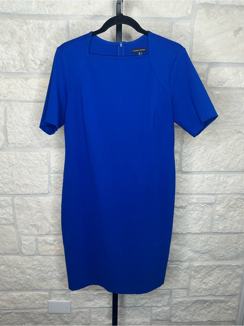 Universal Standard  Short Sleeve Sheath Dress in Royal Blue